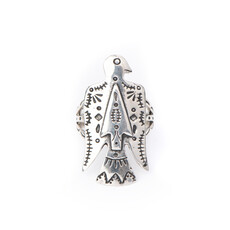 Peyote Bird Peyote Bird | Nomad Thunderbird Sterling Stamped Ring | Size 9