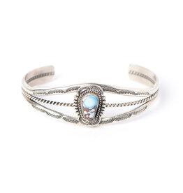 Blazing Fox Designs Golden Hills Turq Stamped S/S Cuff