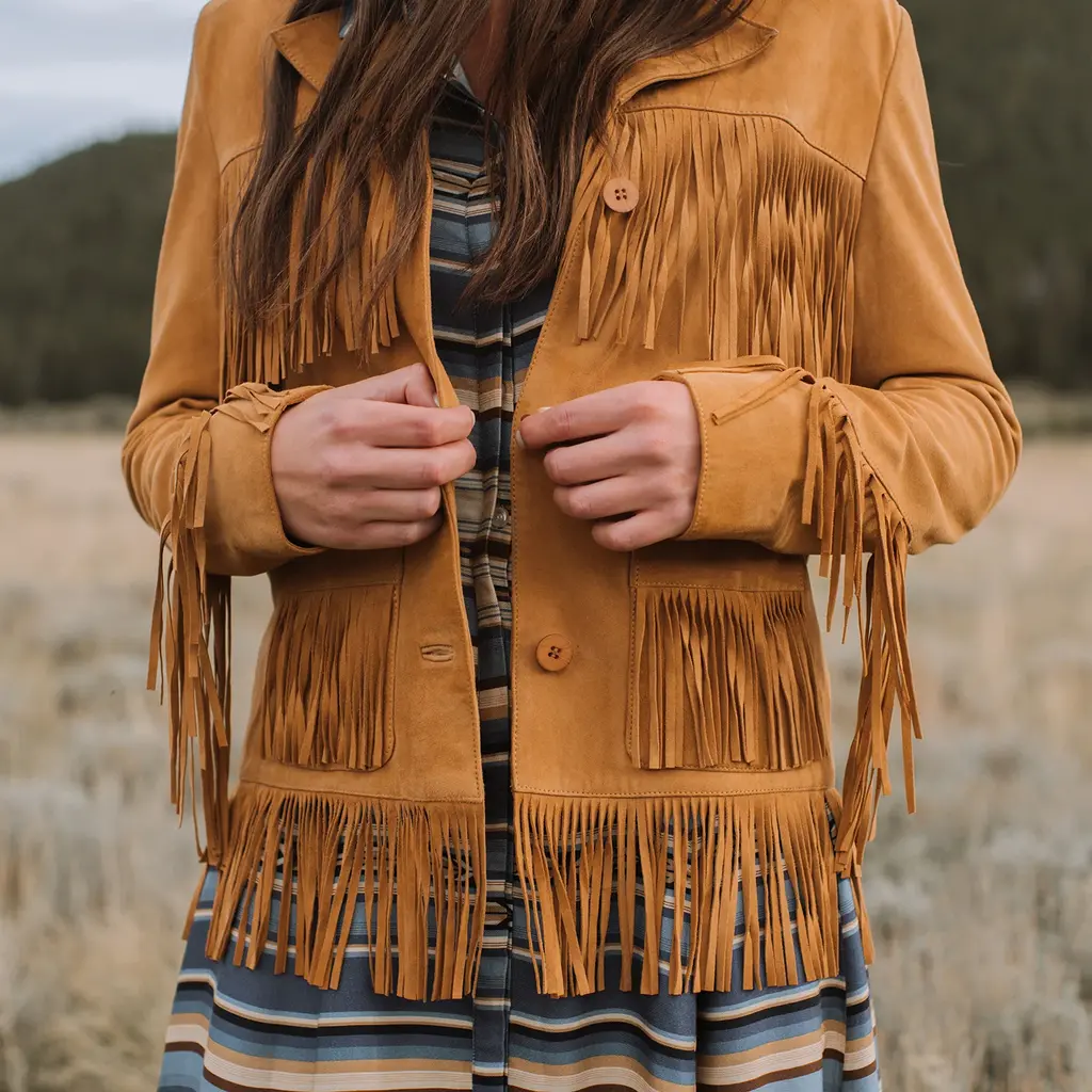 Stetson Stetson | Suede Fringe Jacket | Tan