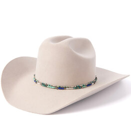Peyote Bird Turquoise/Pearl S/S Beaded Hat Band / Necklace