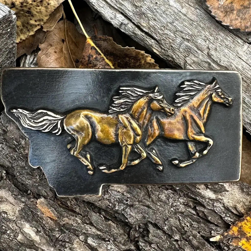 Waterhorse Bronze Designs Waterhorse Bronze | Montana Running Horses Black