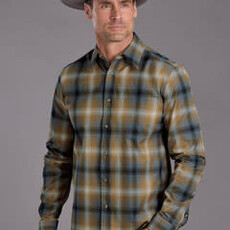 Stetson Stetson | Twill Yarn Dye Plaid Snap Shirt | Brown