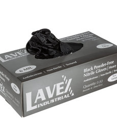 LAVEX INDUSTRIAL Lavex Power Free Gloves 6 Mil Black LRG