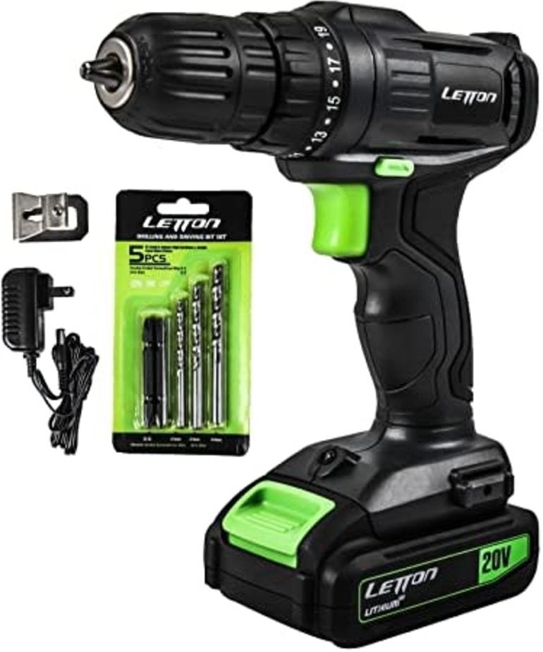  GALAX PRO 20V Cordless Drill Driver with Work Light, Max Torque  20N.m, 3/8 Inch Keyless Chuck, 19+1 Position, Single Speed 0-600RPM, 1.3Ah  Battery and Charger Included : Tools & Home Improvement