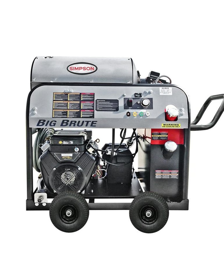 SIMPSON Simpson Big Brute 4000 PSI at 4.0 GPM VANGUARD V-Twin with COMET Triplex Plunger Pump Hot Water Direct Professional Gas Pressure Washer