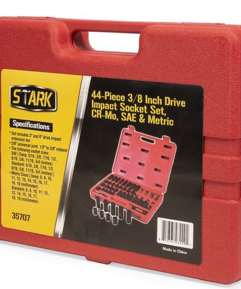 STARK Stark Impact Socket Set 3/8" MM/SAE 44pc