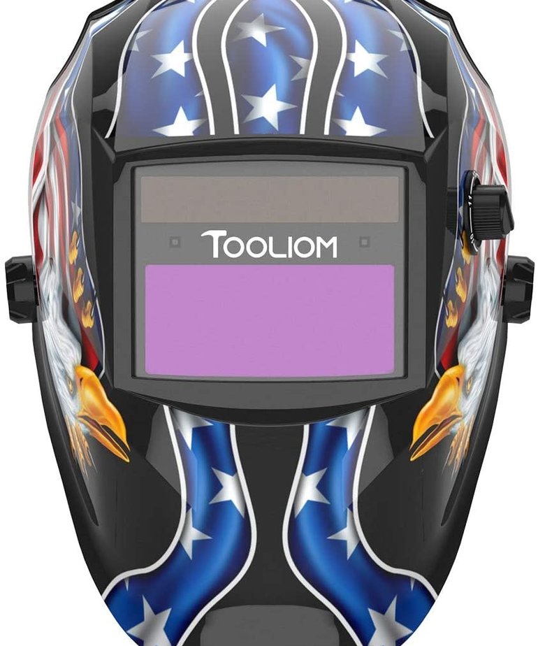 TOOLIOM Tooliom Solar Powered Auto Darkening Welding Helmet with Adjustable Shade