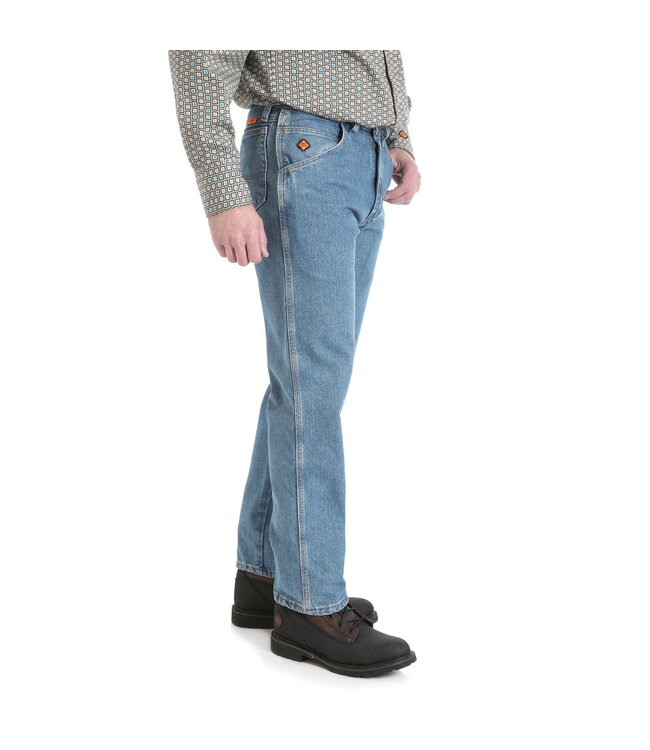 WRANGLER WRANGLER FR STONEWASH COOL VANTAGE RELAXED FIT JEAN