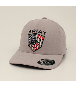 Ariat ARIAT MENS FLEXFIT 110 SNAP BACK- USA FLAG GREY