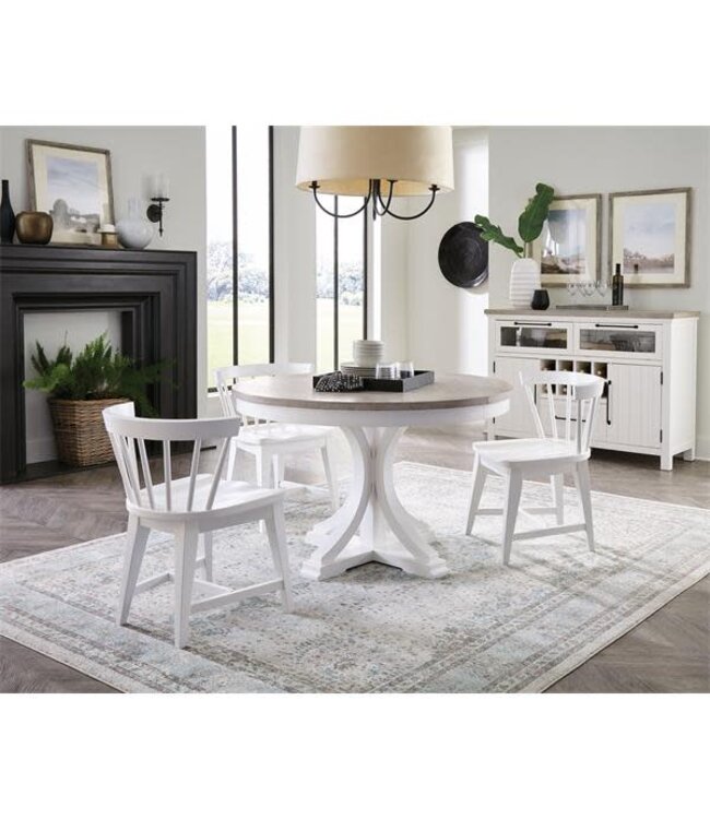 RIVERSIDE RIVERSIDE CORA ROUND DINING TABLE WITH 4 CHAIRS DISPLAY ONLY