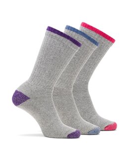 Wolverine WOLVERINE WOMENS 3 PACK COTTON CREW SOCK- MEDIUM 6-9