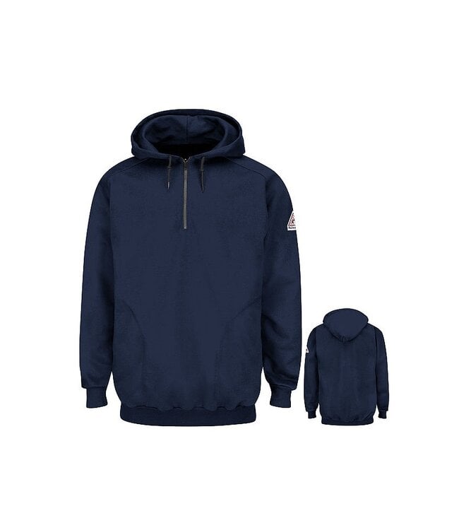 Bulwark BULWARK FR PULLOVER HOODED FLEECE SWEATSHIRT WITH 1/4 ZIP