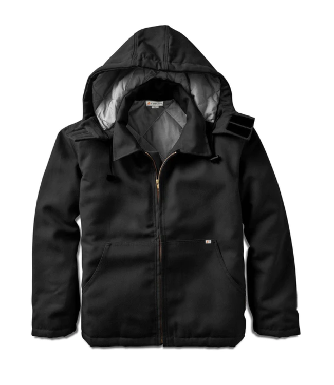 RASCO RASCO FR BLACK CANVAS HOODED JACKET