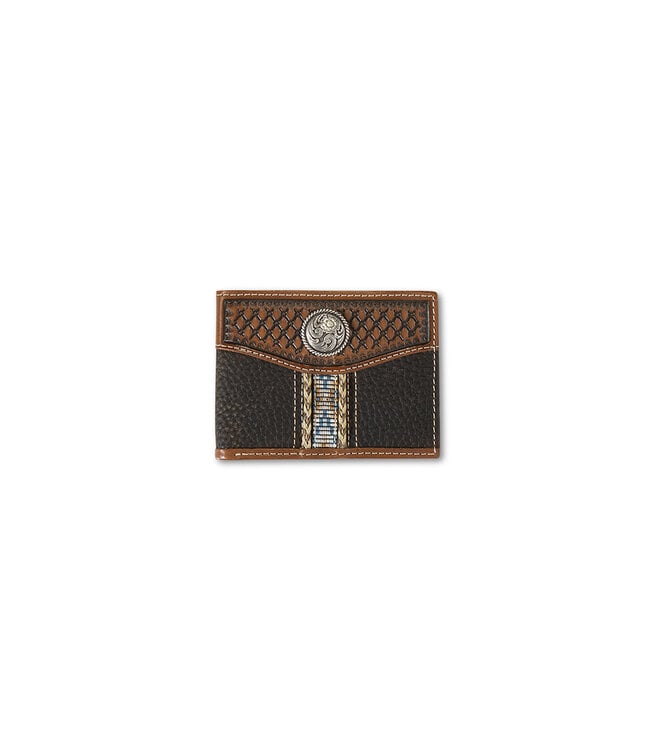 Ariat ARIAT BIFOLD WALLET WOVEN SOUTHWESTERN BROWN