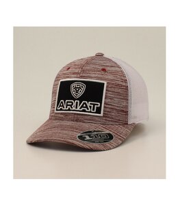 Ariat ARIAT MENS CAP FLEXFIT 110 LARGE RECTANGLE PATCH BURGUNDY