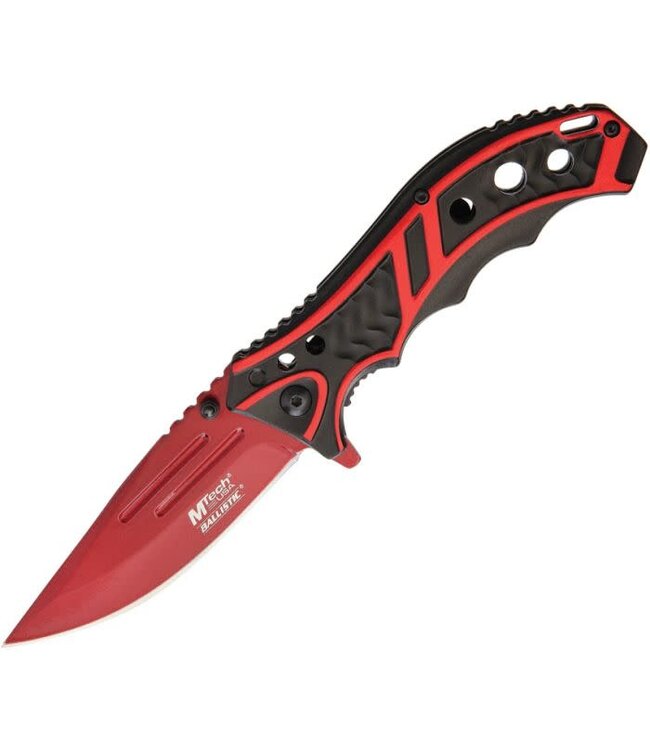 MTECH LINERLOCK BLACK/RED A/O