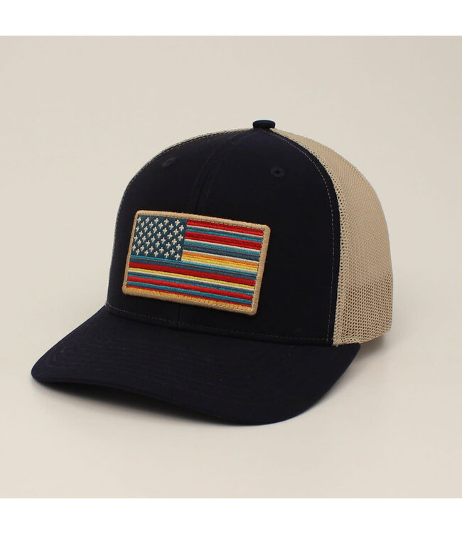 Ariat ARIAT MENS SNAP BACK R112 USA FLAG PATCH NAVY