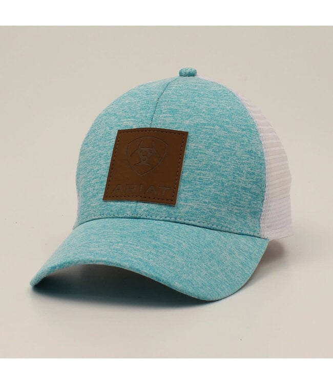 Ariat ARIAT LADIES PONYFLO CAP LARGE SQUARE PATCH TURQUOISE