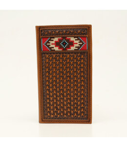 Ariat ARIAT RODEO WALLET MULTI EMBRODERY INLAY TAN