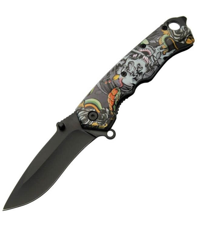 RITE EDGE SKULL PIRATE LINERLOCK A/O