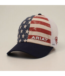 Ariat ARIAT LADIES PONYFLO CAP DISTRESSED USA FLAG MULTICOLORED