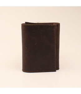 CRAZY CORRECT BROWN TRIFOLD WALLET