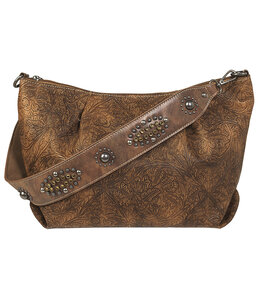 NOCONA OPHELIA STYLE CONCEAL CARRY SHOULDER BAG BROWN
