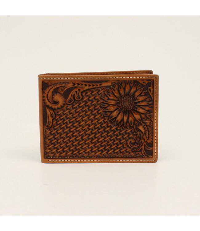 NOCONA BIFOLD BASKET WEAVE SUNFLOWER TAN