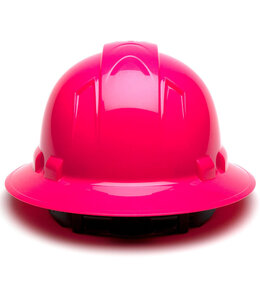 PYRAMEX RIDGELINE FULL BRIM HARD HAT PINK 4 POINT SUSPENSION