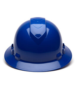 PYRAMEX RIDGELINE VENTED BLUE FULL BRIM HARD HAT-4 POINT SUSPENSION