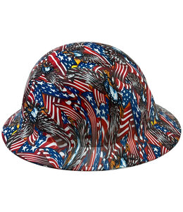 Tasco TASCO RED AMERICAN EAGLE PATRIOTIC HYDRO DIPPED HARD HAT FULL BRIM