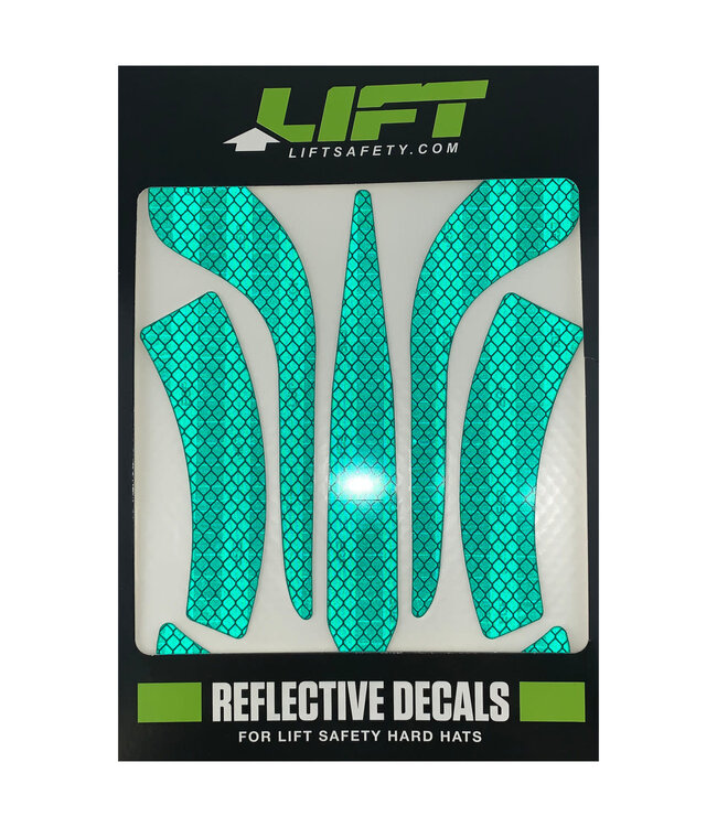 DAX LIFT REFLECTIVE DECAL KITS FOR HARD HATS GREEN HDRD20GN Rig