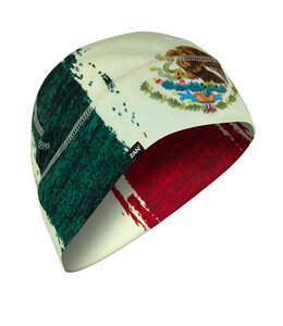 ZAN HEADGEAR LINER/BEANIE SPORTFLEX SERIES MEXICAN FLAG