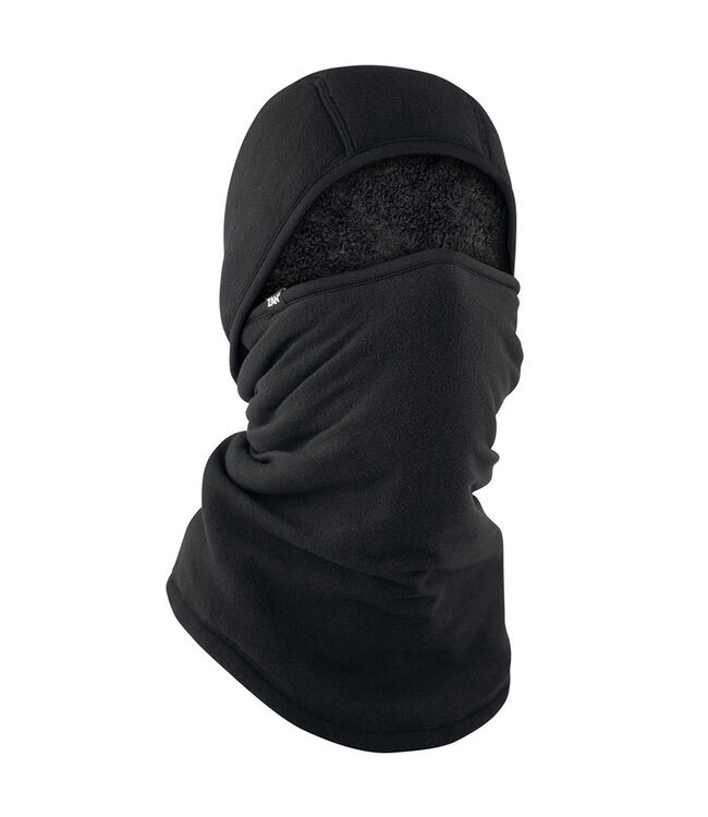 ZAN HEADGEAR BALACLAVA SPORTFLEX SERIES HIGH PILE FLEECE BLACK