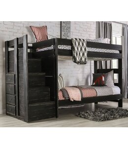 FOA (Furniture of America) FOA AMPELIOS BLACK TWIN/TWIN BUNKBED