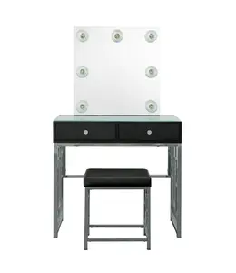 Elements ELEMENTS MARGO VANITY W POWER MIRROR & STOOL