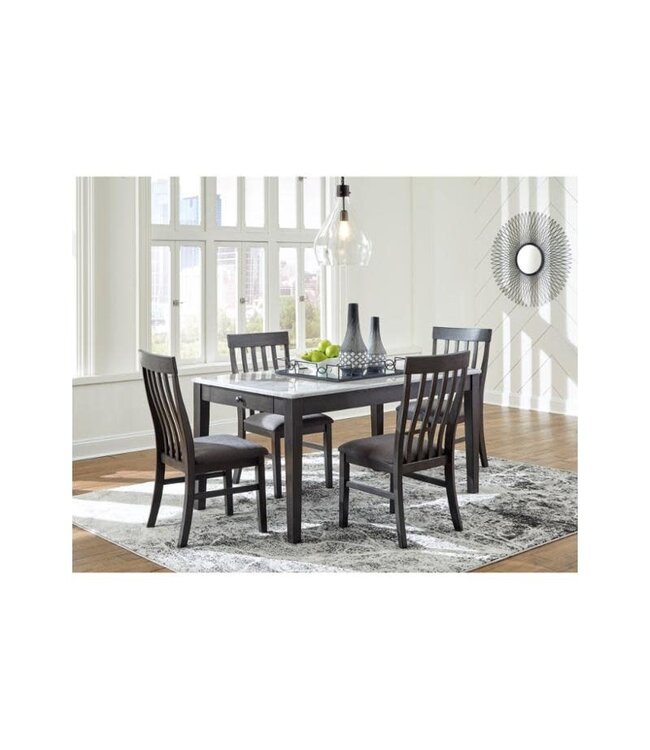 Signature by Ashley SIGNATURE DESIGN BY ASHLEY LUVONI DINING TABLE W 4 CHAIRS