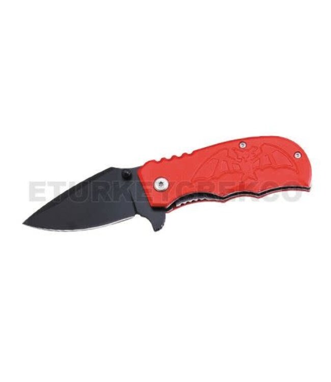 ETURKEY CREEK CO FANTASY BAT DESIGN ACTION ASSIST KNIFE 3.5" CLOSED W/ CLIP