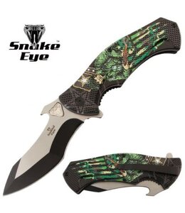 SNAKE EYE TACTICAL SPRING ASSISTED KNIFE SOLDIER PRINTED HANDLE