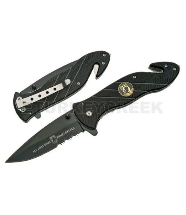 POW RESCUE STYLE ACTION ASSIST KNIFE BLCK