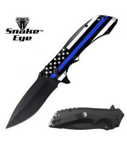 SNAKE EYE TACTICAL SPRING ASSIST KNIFE 4.75" CLOSED WITH CLIP