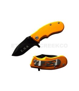 "E.M.S" MINI ACTION ASSIST KNIFE 3" CLOSED YELLOW HANDLE
