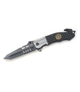 RESCUE STYLE SPRING ASSISTED KNIFE NAVY