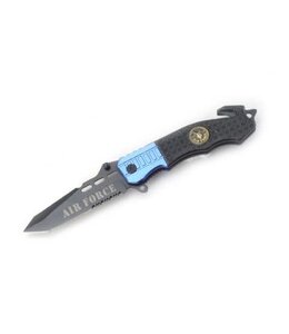 RESCUE STYLE SPRING ASSISTED KNIFE AIR FORCE