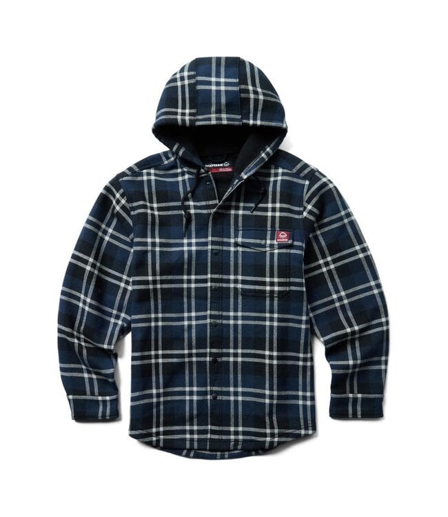 Wolverine WOLVERINE BUCKSAW FLANNEL HOODED SJ- NEW NAVY PLAID