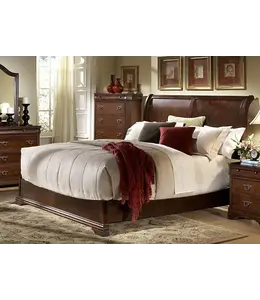 Homelegance Karla Queen Sleigh Bed Cherry Brown   1740-1/2/3