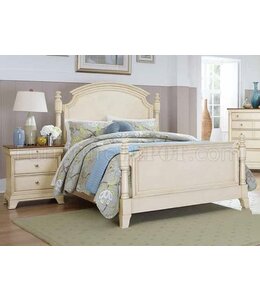 Homelegance Inglewood Traditional White Finish Queen Bed 1402W