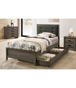 FOA (Furniture of America) Roanne full charcoal bed (FOA7927F-HBFB/FOA7927F-R)