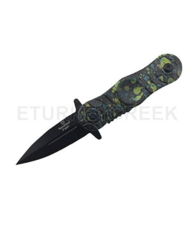 SNAKE EYE TACTICAL EXCLUSIVE SPRING ASSIST SPINNER KNIFE GREEN