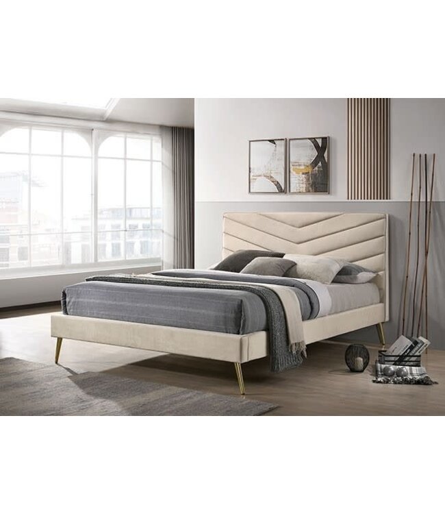 FOA (Furniture of America) FURNITURE OF AMERICA VIVAR UPHOLSTERED TWIN BED